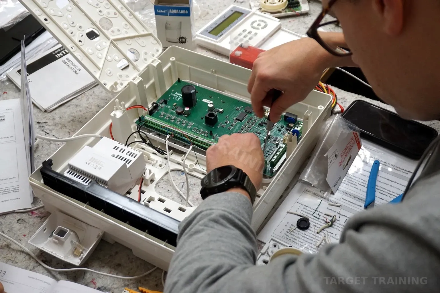 Tematyka warsztatów praktycznych SATEL (Centrala: Integra 64)